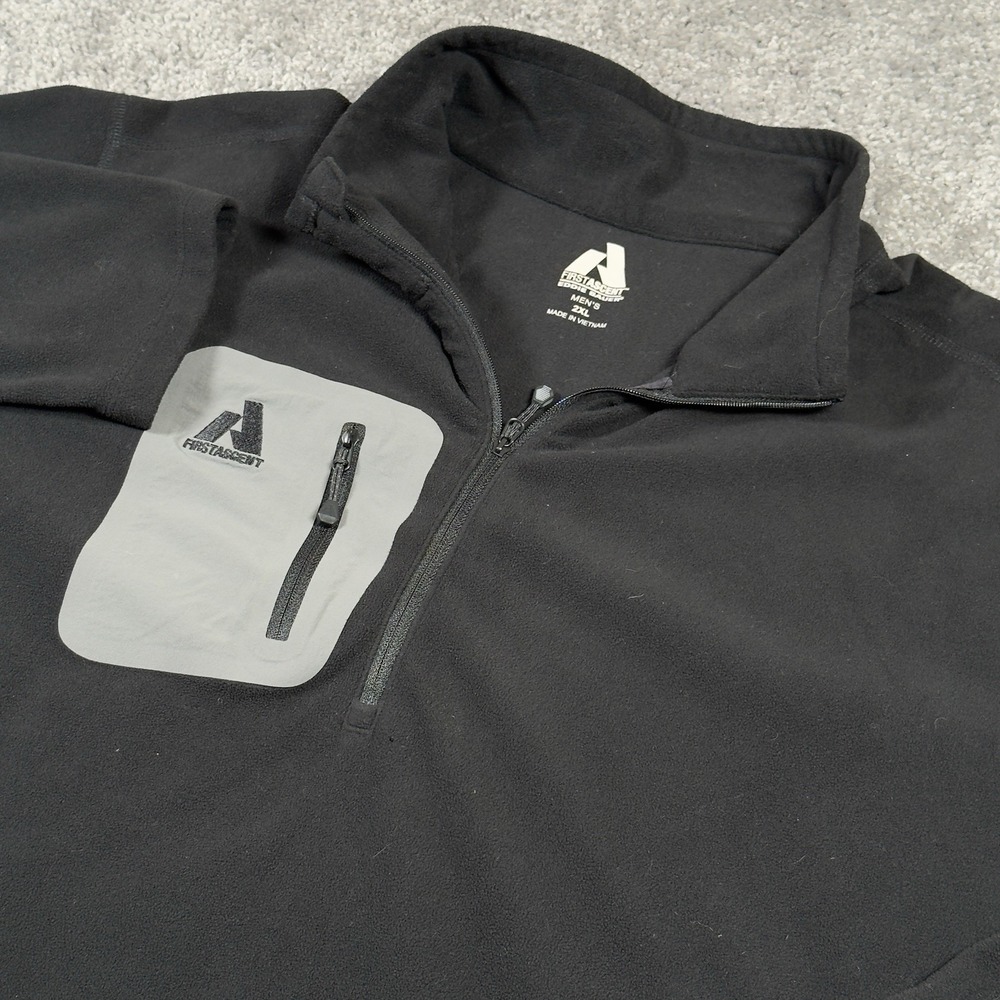 Eddie Bauer First Ascent 1/4 Zip Fleece Men's 2XL XXL Black Pullover Shacket